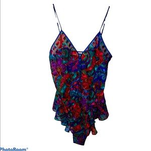 Victoria’s Secret Vintage Gold Label Floral Teddy